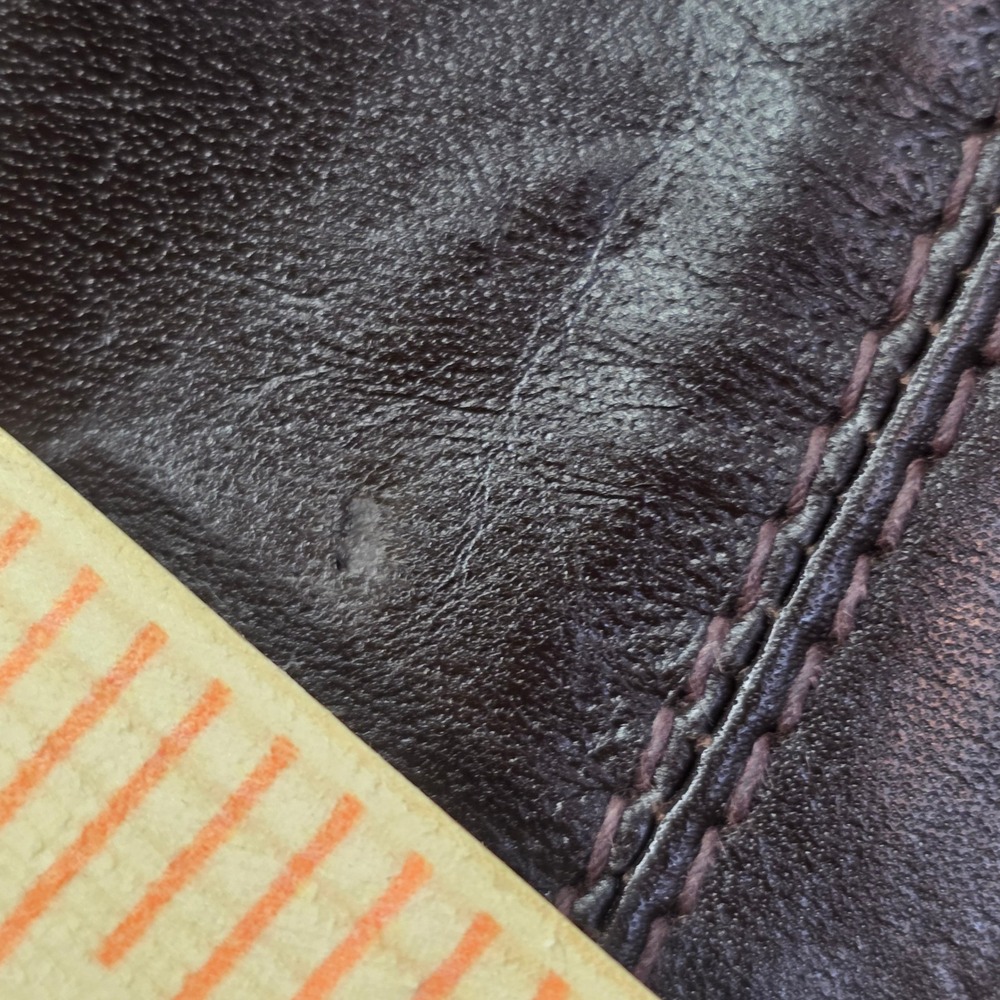 Macy's Vintage Dark Brown Genuine Leather Shoulder Bag Made in Uruguay Zip Top - Picture 12 of 14